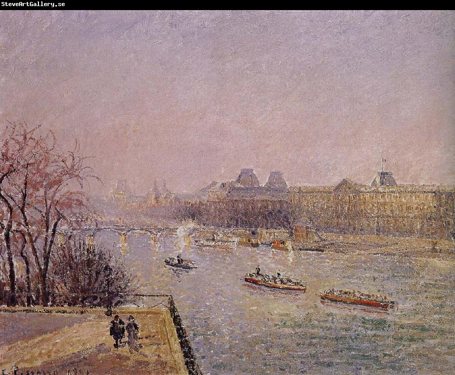 Camille Pissarro early in the Louvre